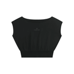 Wolvyn Apparel ‘Foundations’ Women’s Boatneck Raw Edge Crop T-Shirt - Wolvyn Apparel