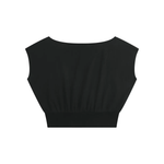 Wolvyn Apparel ‘Foundations’ Women’s Boatneck Raw Edge Crop T-Shirt - Wolvyn Apparel