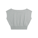 Wolvyn Apparel ‘Foundations’ Women’s Boatneck Raw Edge Crop T-Shirt - Wolvyn Apparel