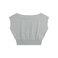 Wolvyn Apparel ‘Foundations’ Women’s Boatneck Raw Edge Crop T-Shirt - Wolvyn Apparel