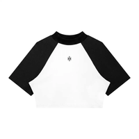 Wolvyn Apparel ‘Foundations’ Women’s Color Block Raglan Crop T-Shirt - Wolvyn Apparel
