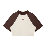 Wolvyn Apparel ‘Foundations’ Women’s Color Block Raglan Crop T-Shirt - Wolvyn Apparel