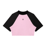 Wolvyn Apparel ‘Foundations’ Women’s Color Block Raglan Crop T-Shirt - Wolvyn Apparel