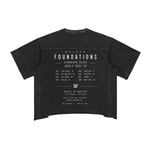 Wolvyn Apparel. Foundations World Tour’ Raw Edge Snow Washed Boxy T-Shirt - Wolvyn Apparel