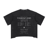 Wolvyn Apparel. Foundations World Tour’ Raw Edge Snow Washed Boxy T-Shirt - Wolvyn Apparel