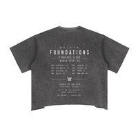Wolvyn Apparel. Foundations World Tour’ Raw Edge Snow Washed Boxy T-Shirt - Wolvyn Apparel