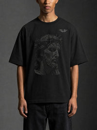 Wolvyn Apparel ‘Godfidence’ Unisex 400 GSM Heavyweight Boxy T-Shirt - Wolvyn Apparel