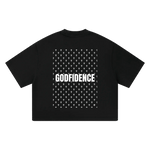 Wolvyn Apparel ‘Godfidence’ Unisex 400 GSM Heavyweight Boxy T-Shirt - Wolvyn Apparel