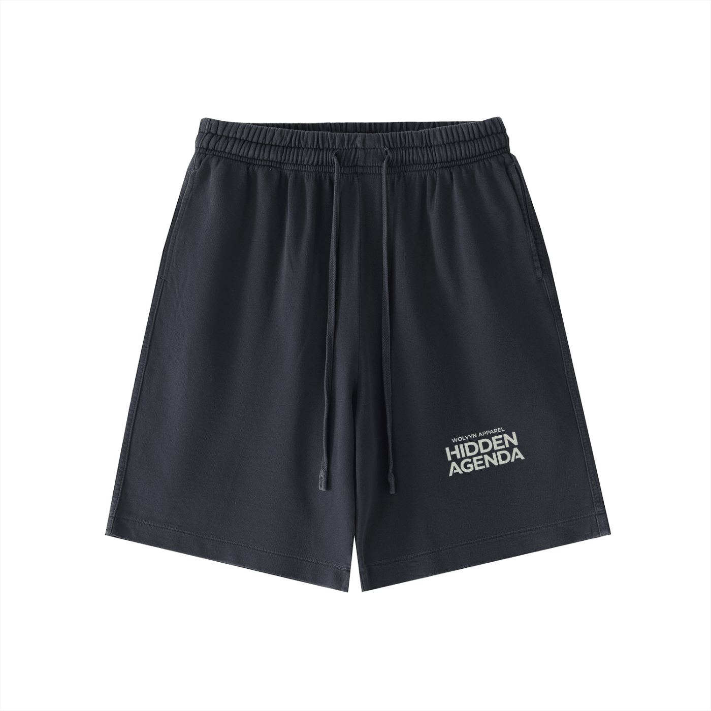 Wolvyn Apparel "Hidden Agenda" Vintage Wash Cotton Shorts - Wolvyn Apparel