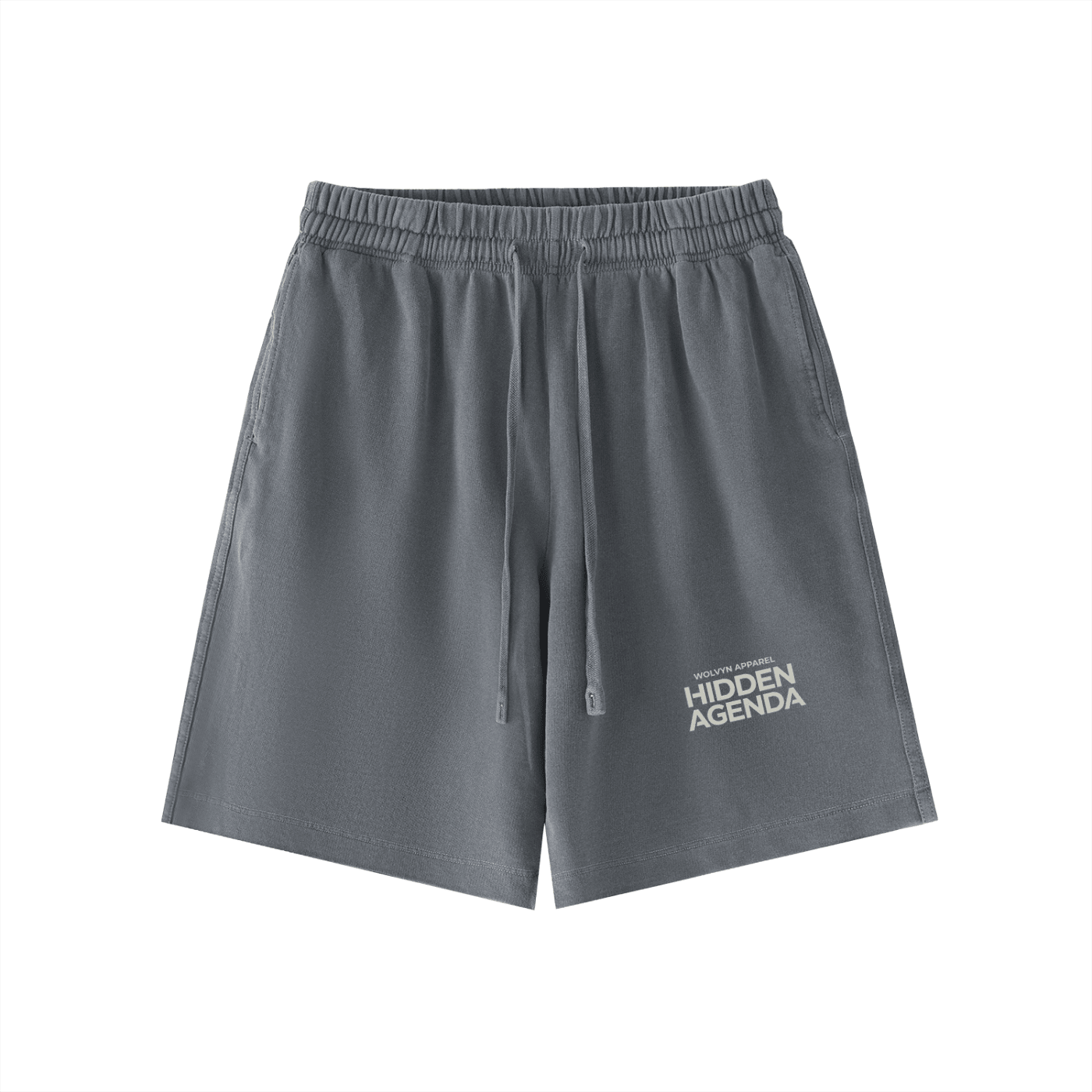 Wolvyn Apparel "Hidden Agenda" Vintage Wash Cotton Shorts - Wolvyn Apparel
