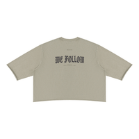 Wolvyn Apparel ‘Jesus Walks’ Unisex Mineral Wash Raw Hem Boxy T-Shirt - Wolvyn Apparel