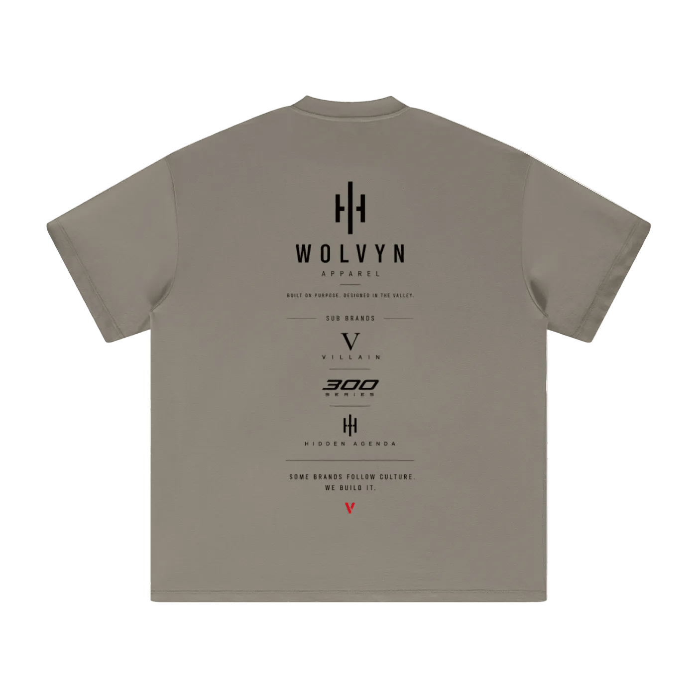 Wolvyn Apparel "Label" Heavyweight Earth Tone T-Shirt - Wolvyn Apparel