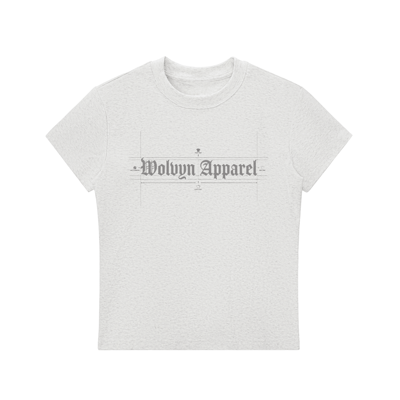 Wolvyn Apparel Ladies "Blueprint" Essential Bodycon Crewneck T-Shirt - Wolvyn Apparel