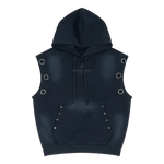 Wolvyn Apparel ‘Layers 002’ Unisex Vintage Wash Sun Fade Sleeveless Hoodie - Wolvyn Apparel