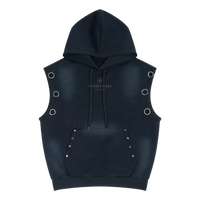 Wolvyn Apparel ‘Layers 002’ Unisex Vintage Wash Sun Fade Sleeveless Hoodie - Wolvyn Apparel