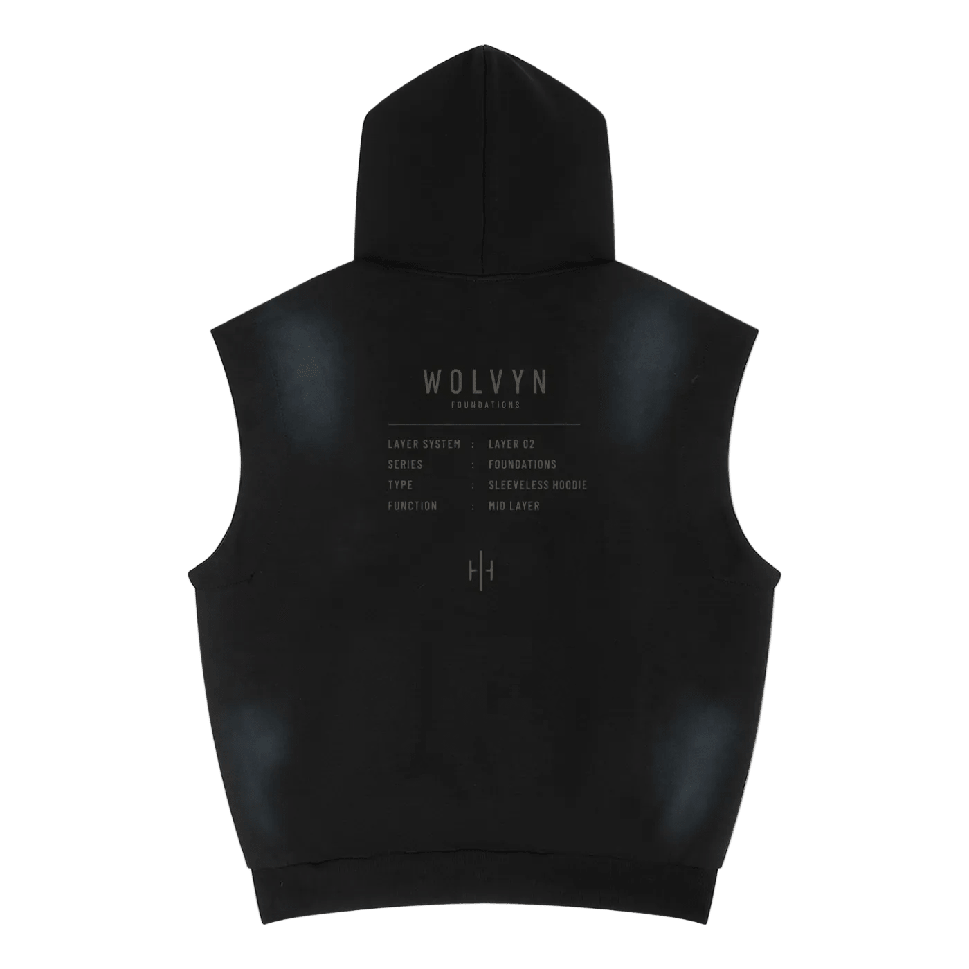 Wolvyn Apparel ‘Layers 002’ Unisex Vintage Wash Sun Fade Sleeveless Hoodie - Wolvyn Apparel