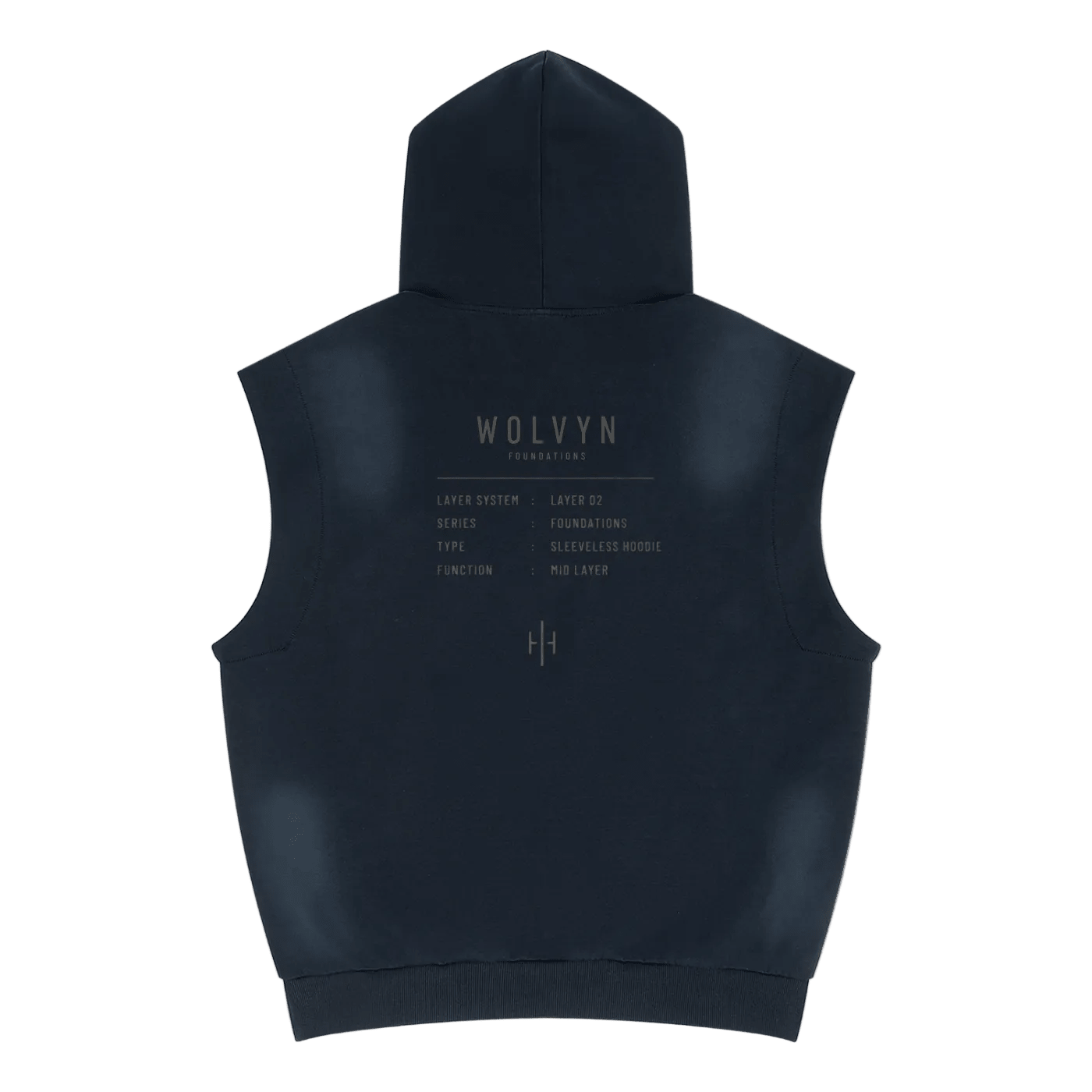 Wolvyn Apparel ‘Layers 002’ Unisex Vintage Wash Sun Fade Sleeveless Hoodie - Wolvyn Apparel