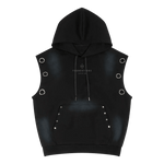 Wolvyn Apparel ‘Layers 002’ Unisex Vintage Wash Sun Fade Sleeveless Hoodie - Wolvyn Apparel
