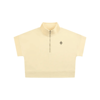 Wolvyn Apparel Light Tones Women's Quarter Zip Crop Sweatshirt - Wolvyn Apparel