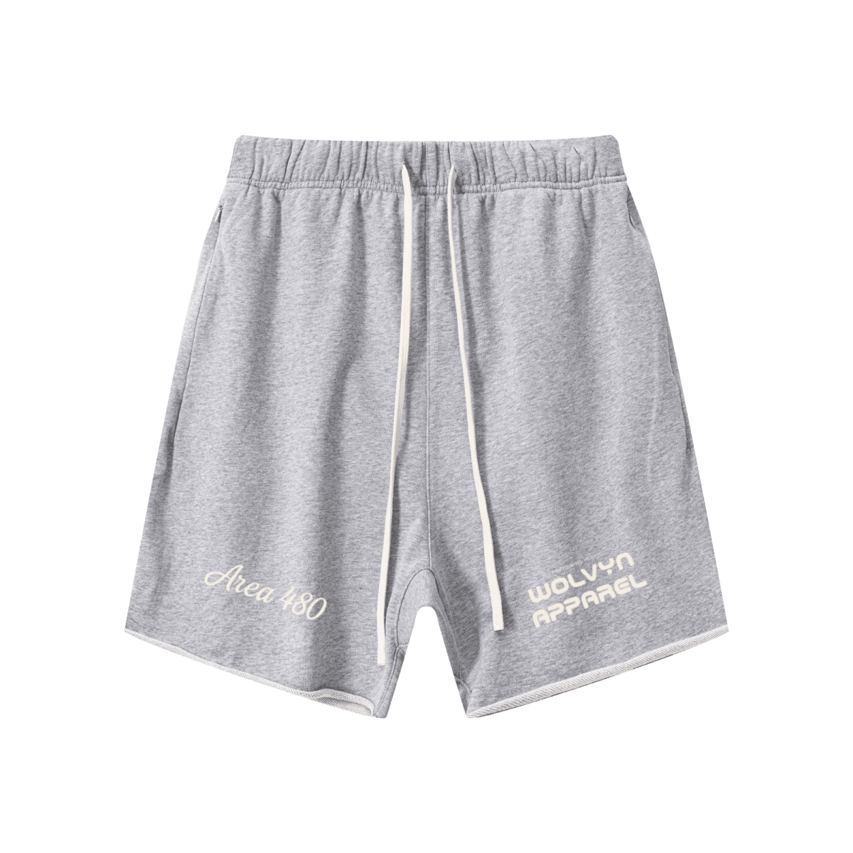 Wolvyn Apparel "Manifesto" 410GSM Unisex Distressed Vintage - Wash Raw - Hem Shorts - Wolvyn Apparel