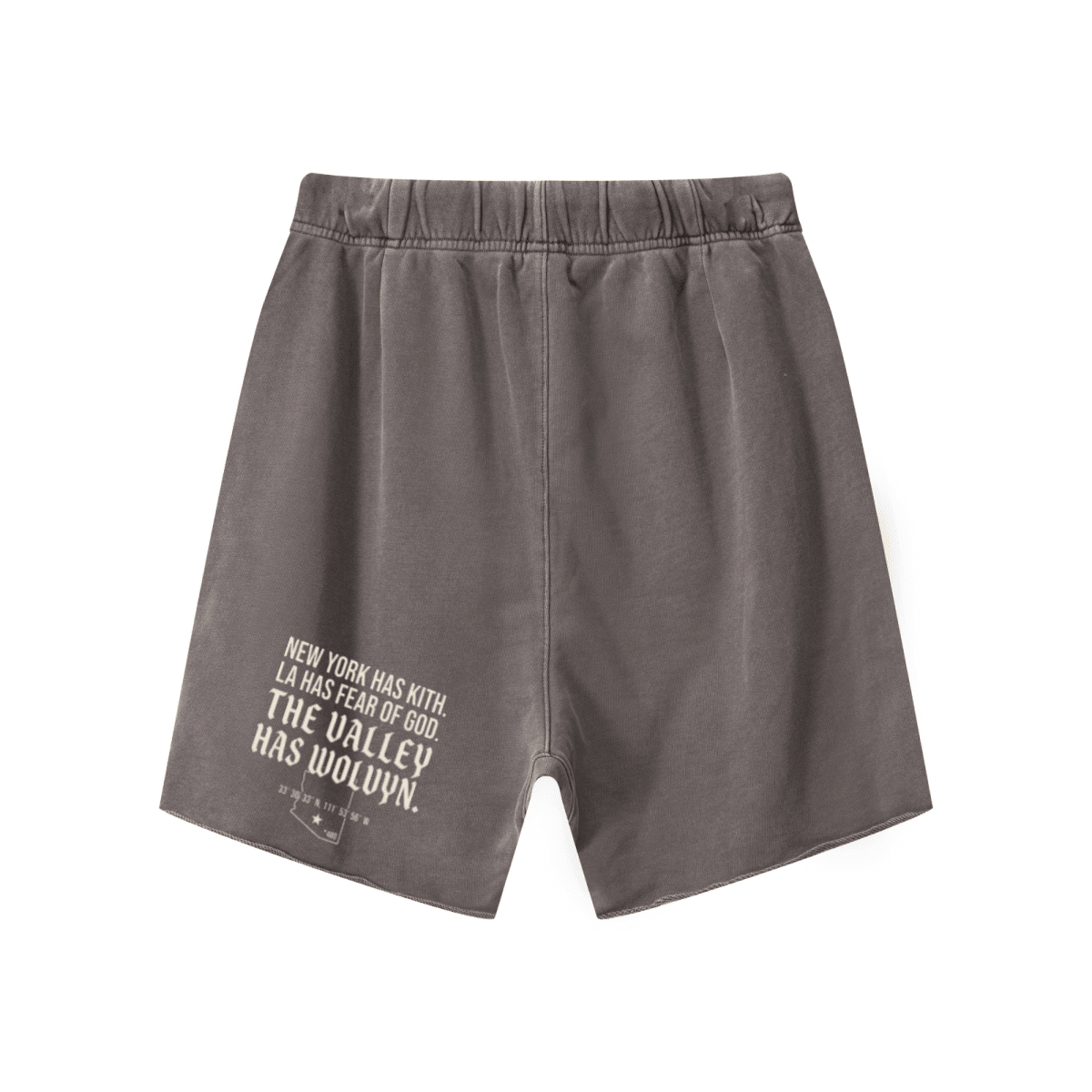 Wolvyn Apparel "Manifesto" 410GSM Unisex Distressed Vintage - Wash Raw - Hem Shorts - Wolvyn Apparel