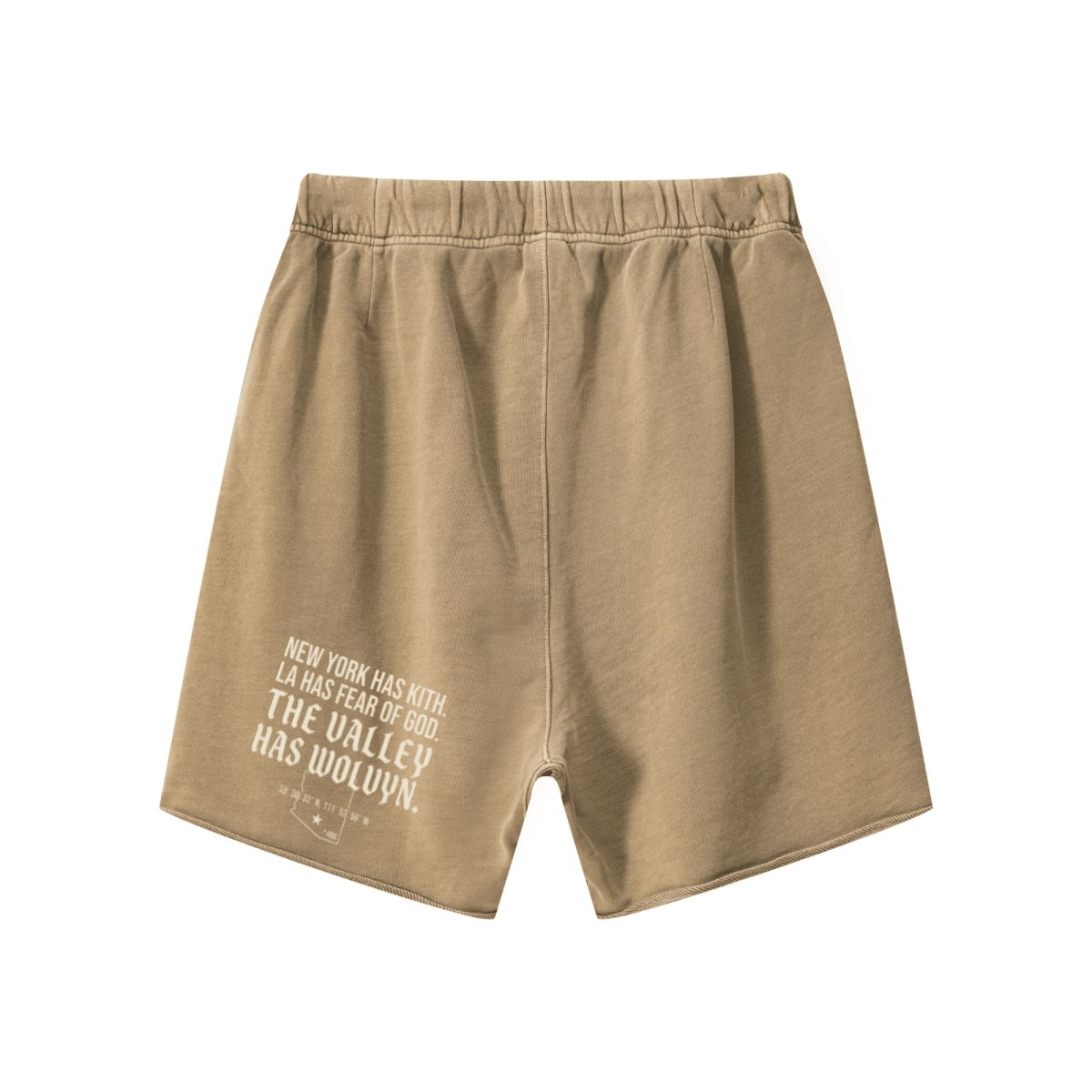 Wolvyn Apparel "Manifesto" 410GSM Unisex Distressed Vintage - Wash Raw - Hem Shorts - Wolvyn Apparel