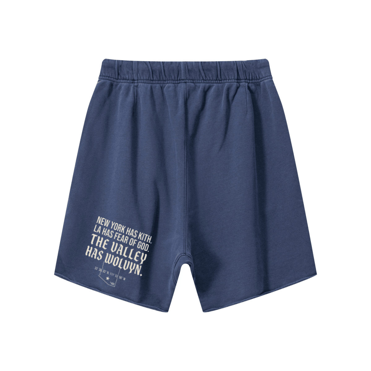 Wolvyn Apparel "Manifesto" 410GSM Unisex Distressed Vintage - Wash Raw - Hem Shorts - Wolvyn Apparel