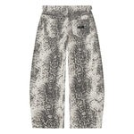 Wolvyn Apparel Men's Snake Print Barrel Leg Pants - Wolvyn Apparel