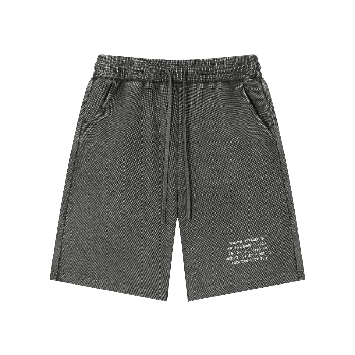 Wolvyn Apparel Mineral Wash Waffle Knit Shorts - Wolvyn Apparel