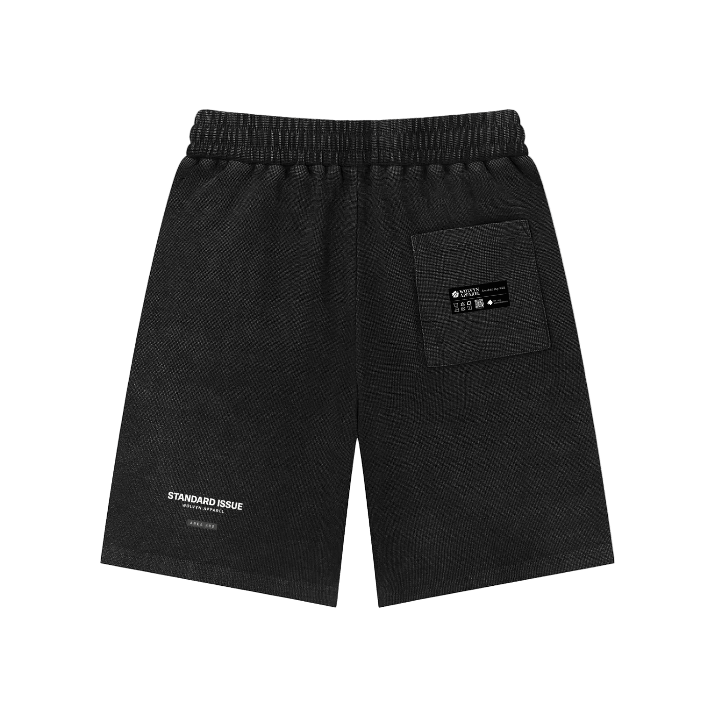 Wolvyn Apparel Mineral Wash Waffle Knit Shorts - Wolvyn Apparel