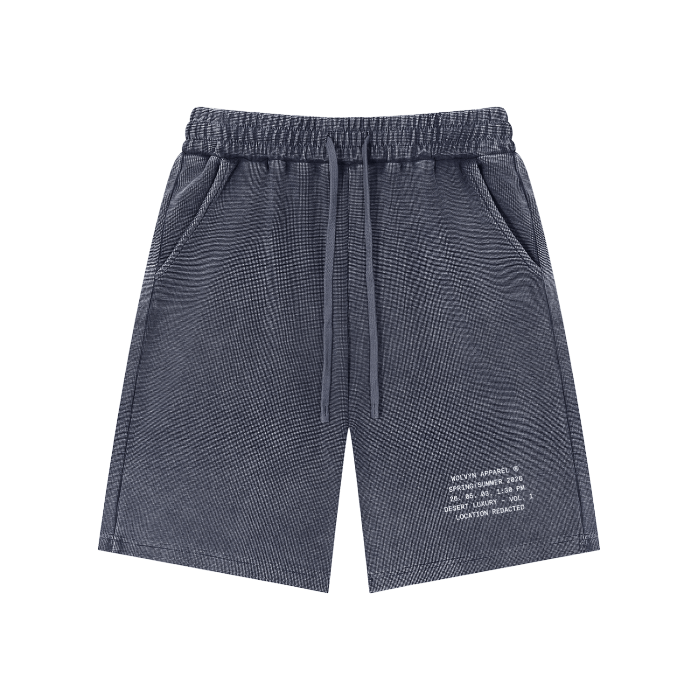Wolvyn Apparel Mineral Wash Waffle Knit Shorts - Wolvyn Apparel