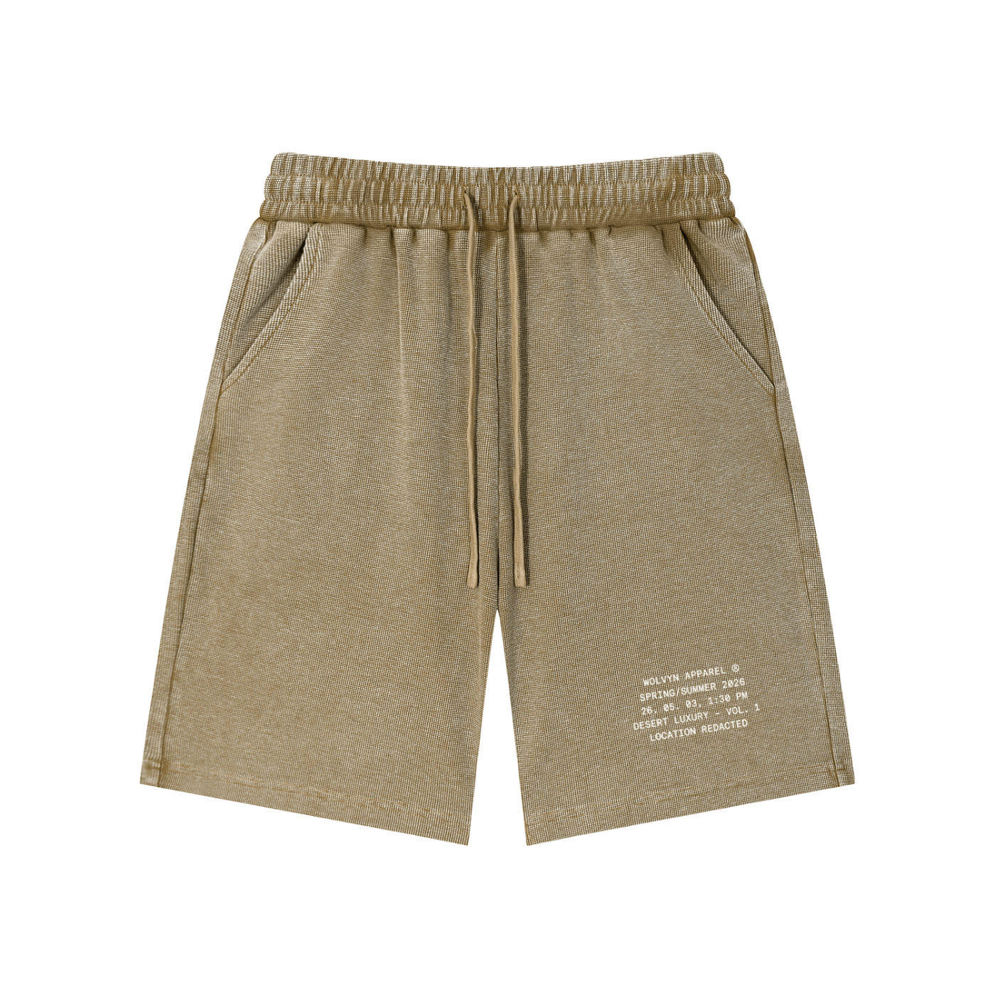 Wolvyn Apparel Mineral Wash Waffle Knit Shorts - Wolvyn Apparel