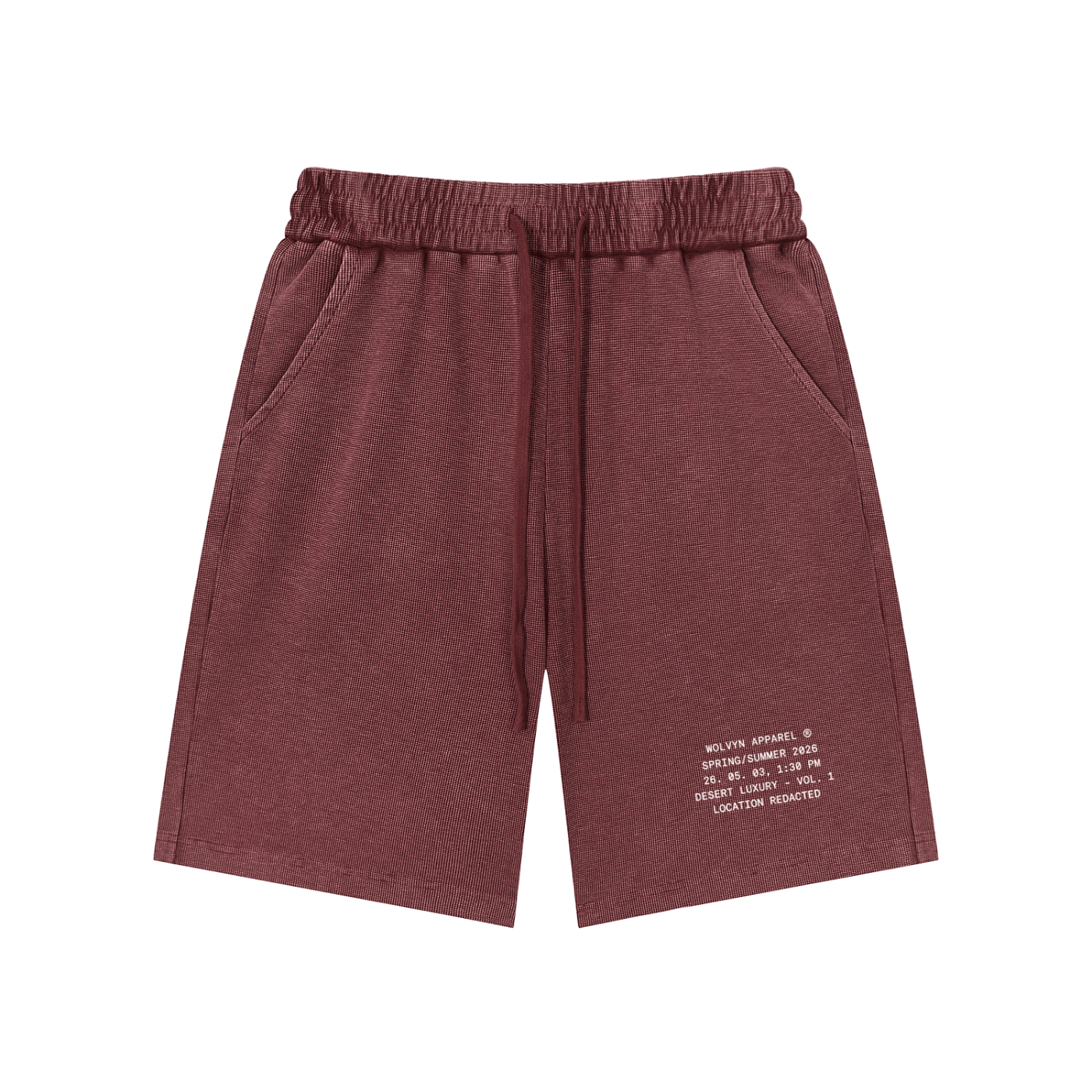Wolvyn Apparel Mineral Wash Waffle Knit Shorts - Wolvyn Apparel