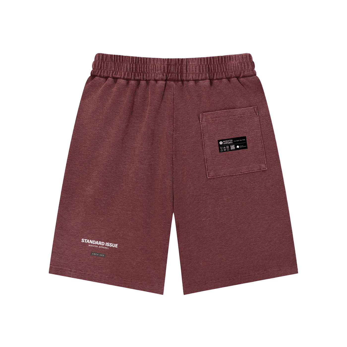 Wolvyn Apparel Mineral Wash Waffle Knit Shorts - Wolvyn Apparel