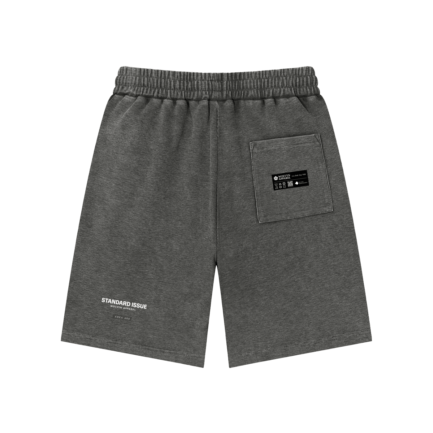 Wolvyn Apparel Mineral Wash Waffle Knit Shorts - Wolvyn Apparel