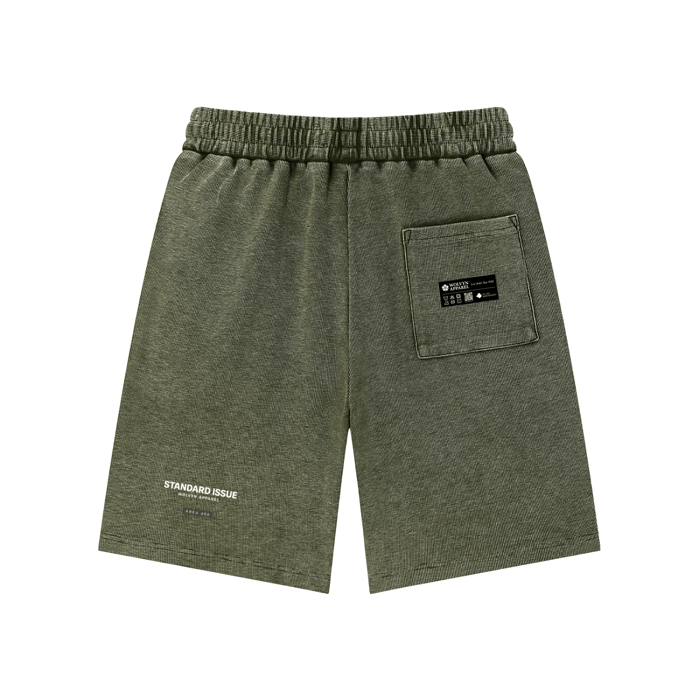 Wolvyn Apparel Mineral Wash Waffle Knit Shorts - Wolvyn Apparel