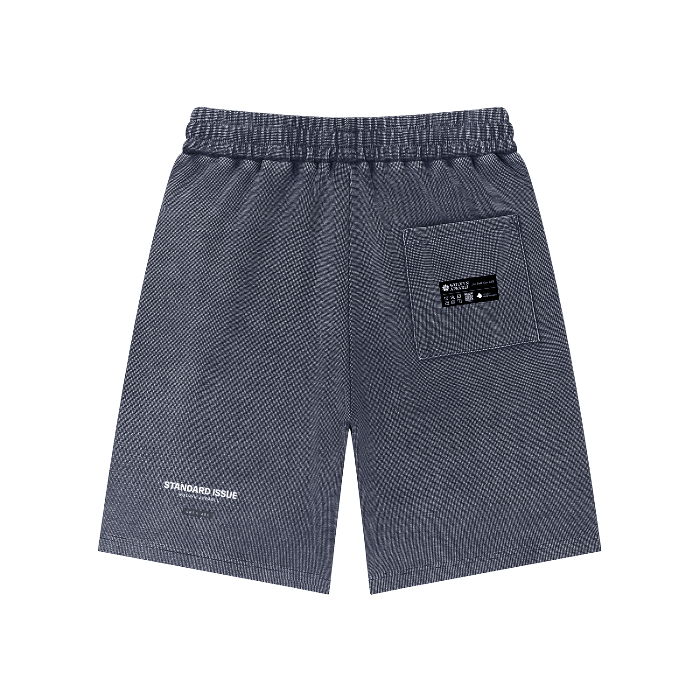 Wolvyn Apparel Mineral Wash Waffle Knit Shorts - Wolvyn Apparel