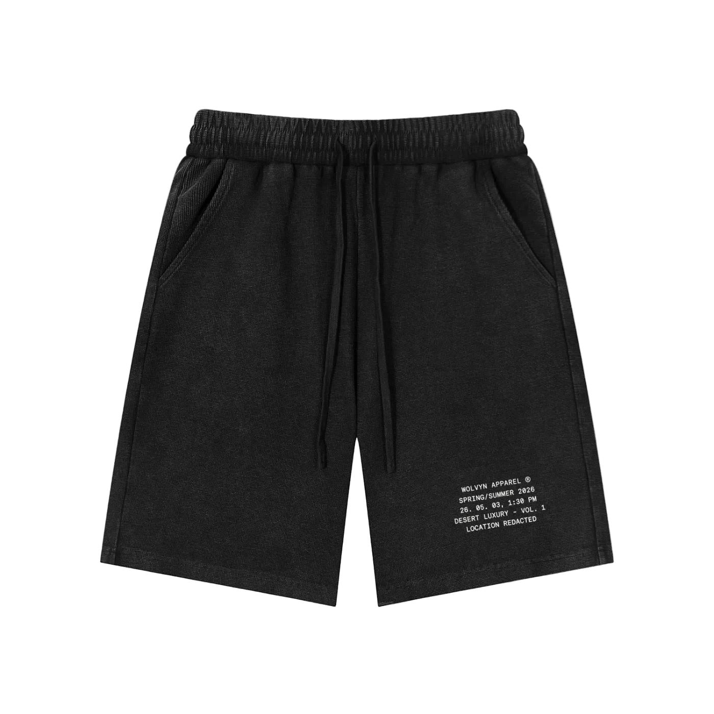 Wolvyn Apparel Mineral Wash Waffle Knit Shorts - Wolvyn Apparel