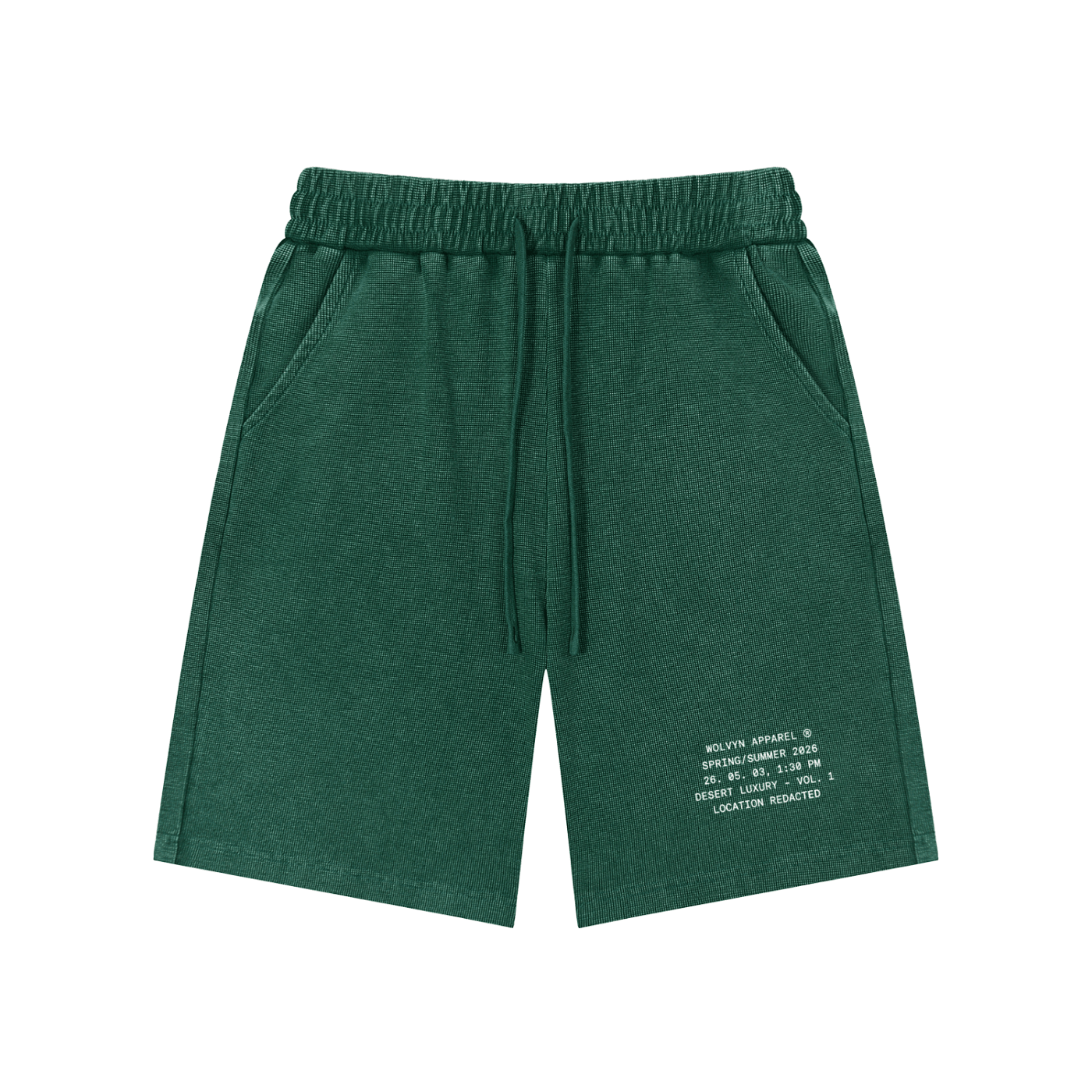 Wolvyn Apparel Mineral Wash Waffle Knit Shorts - Wolvyn Apparel