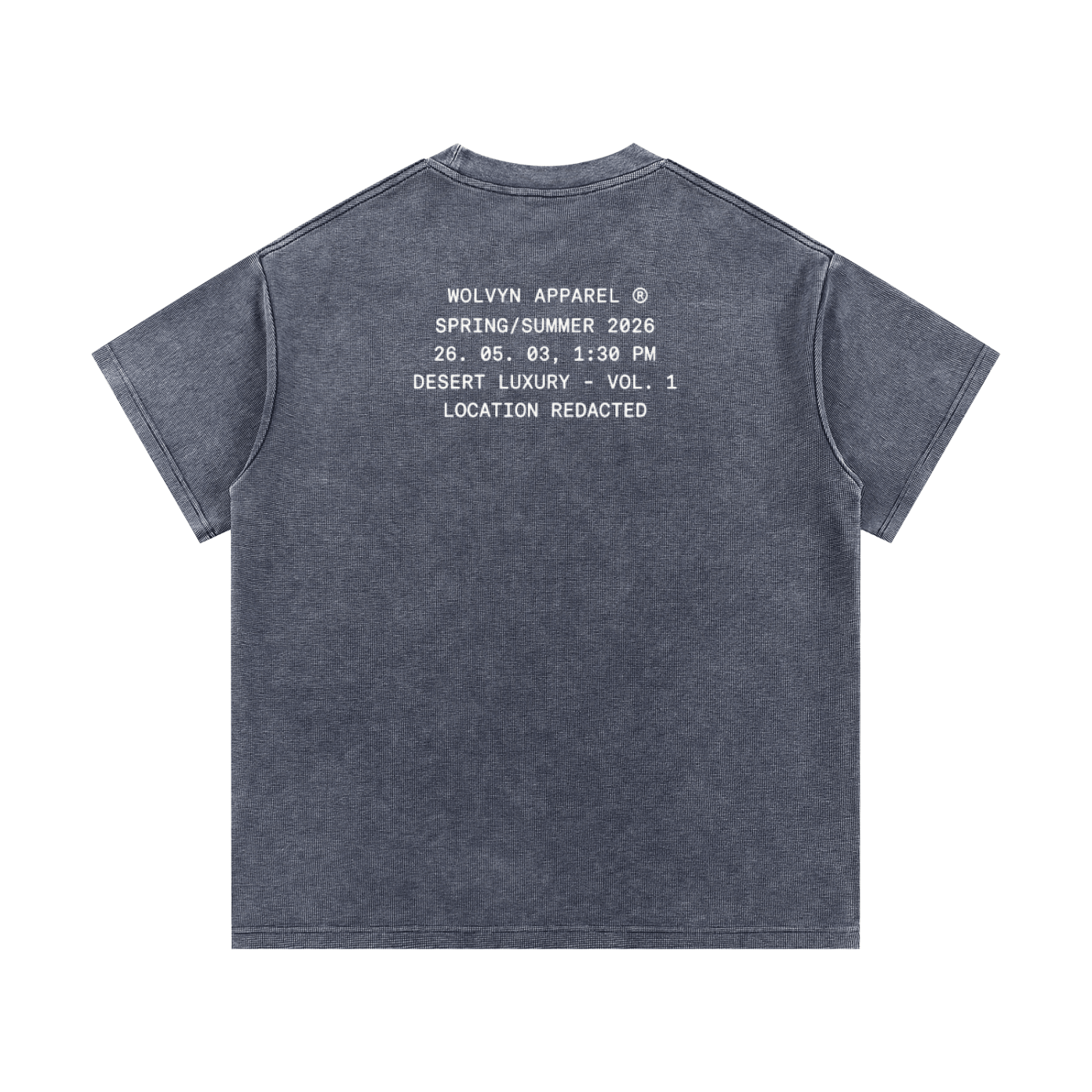 Wolvyn Apparel Mineral Wash Waffle Knit T-Shirt - Wolvyn Apparel