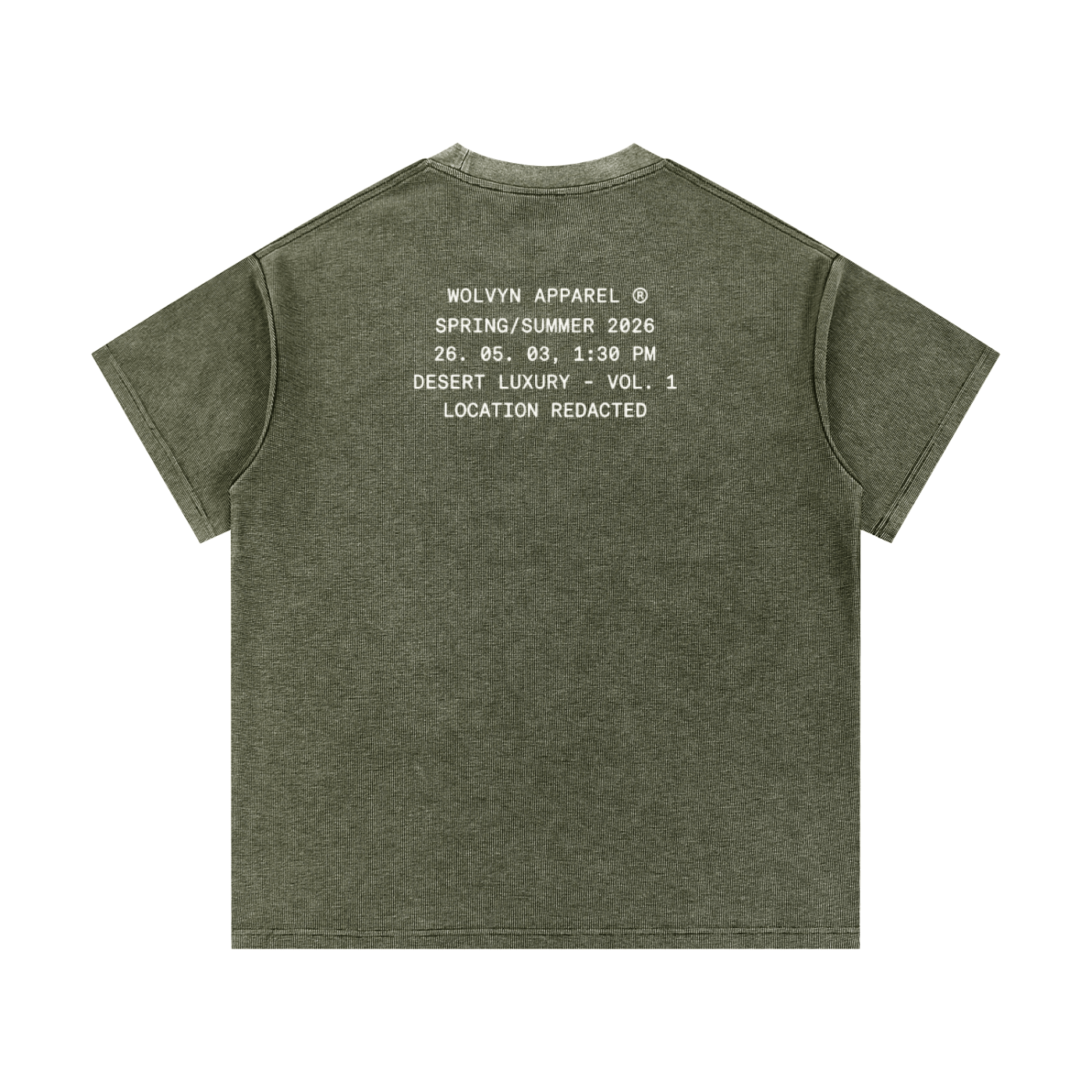 Wolvyn Apparel Mineral Wash Waffle Knit T-Shirt - Wolvyn Apparel