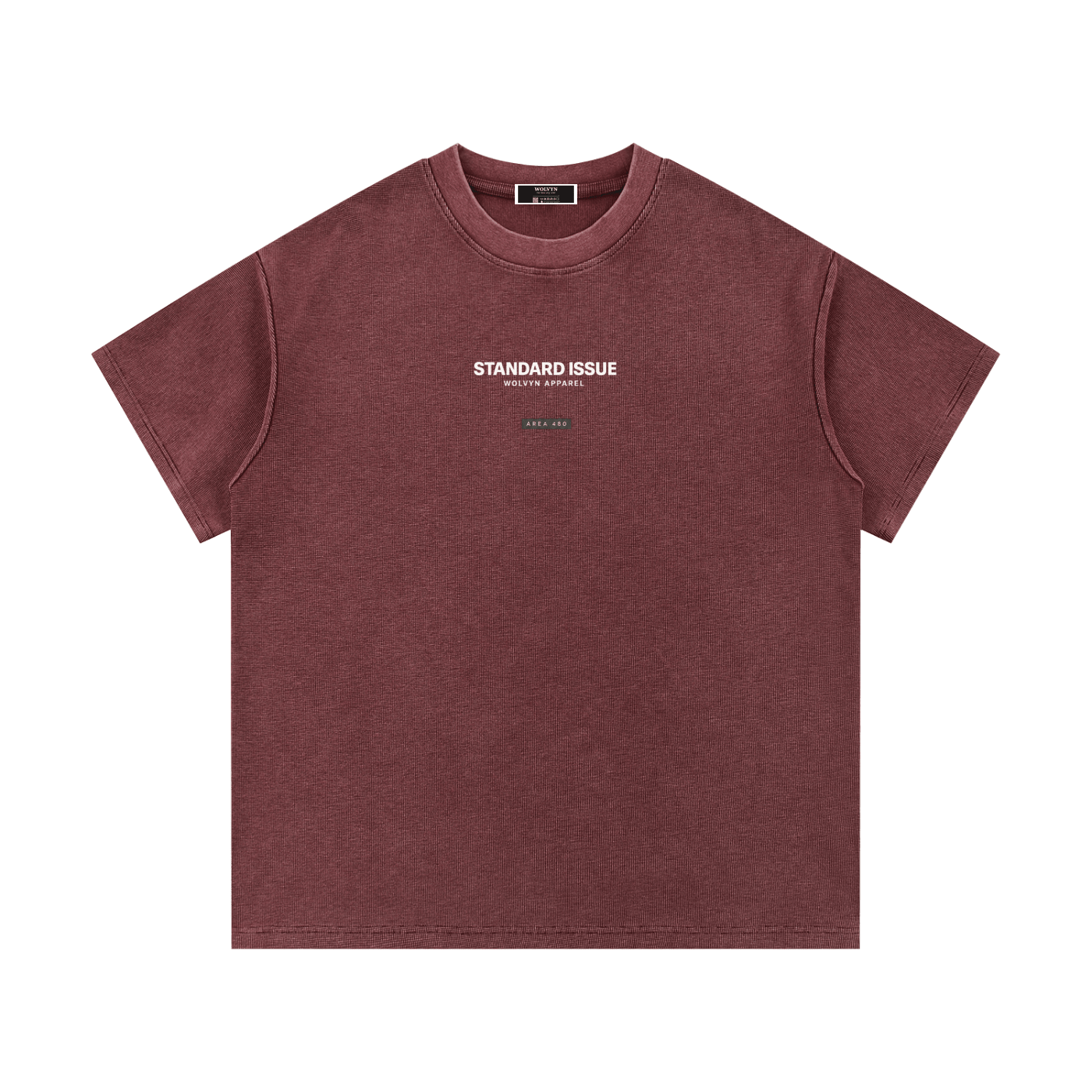 Wolvyn Apparel Mineral Wash Waffle Knit T-Shirt - Wolvyn Apparel