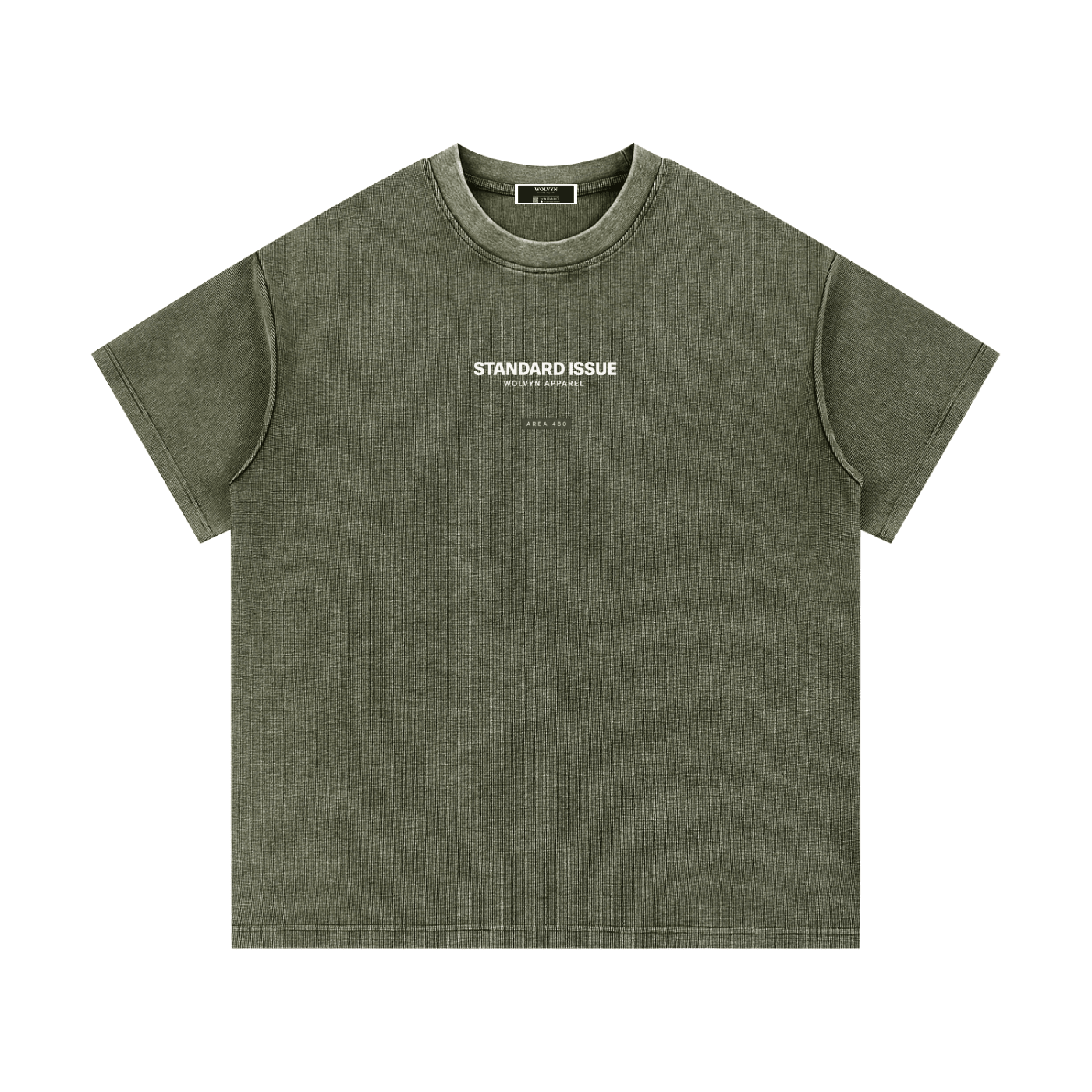 Wolvyn Apparel Mineral Wash Waffle Knit T-Shirt - Wolvyn Apparel