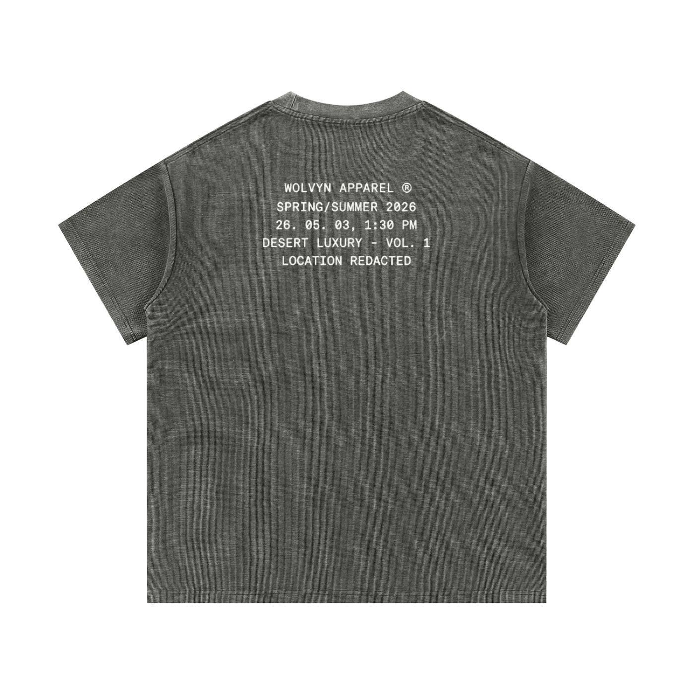 Wolvyn Apparel Mineral Wash Waffle Knit T-Shirt - Wolvyn Apparel