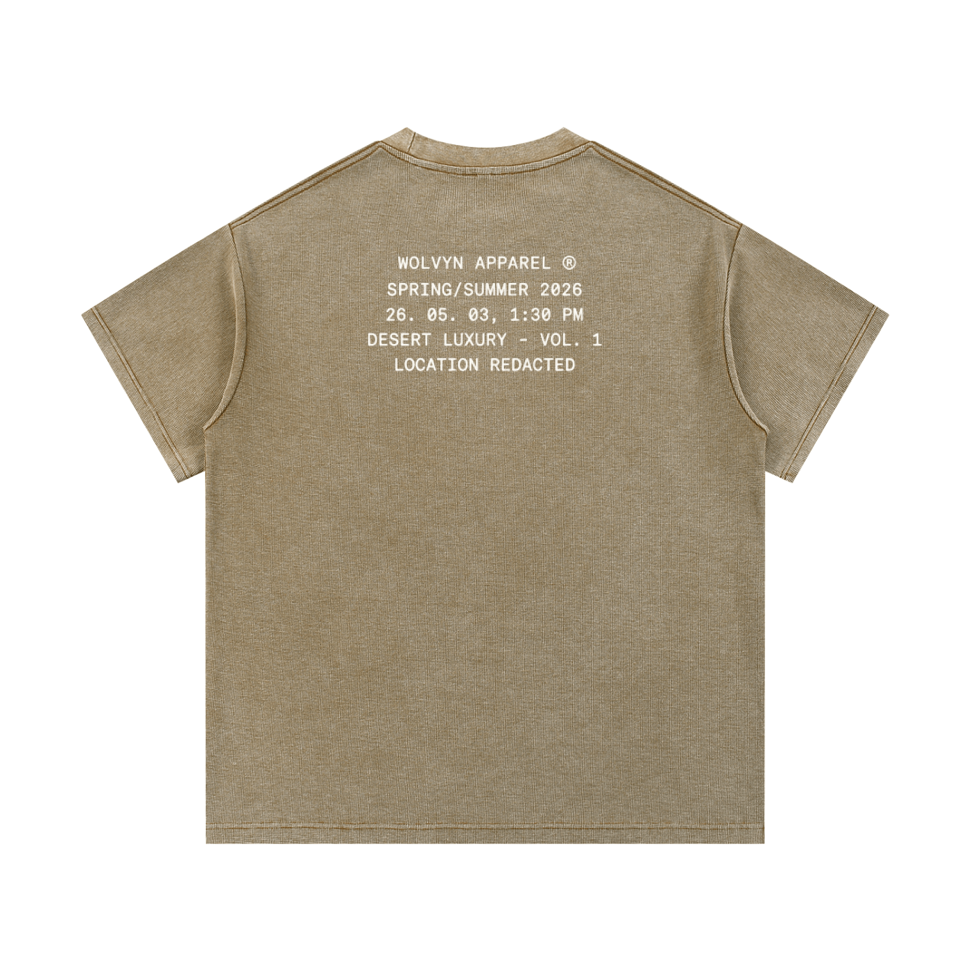 Wolvyn Apparel Mineral Wash Waffle Knit T-Shirt - Wolvyn Apparel