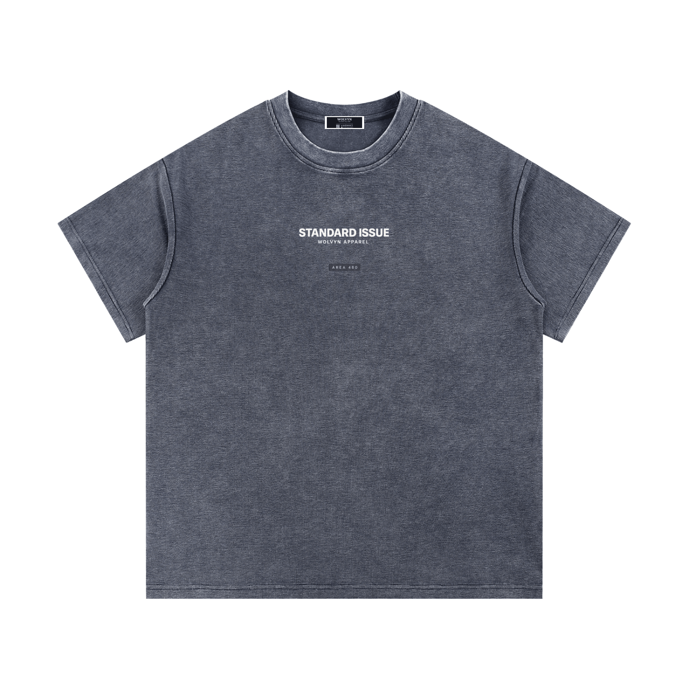 Wolvyn Apparel Mineral Wash Waffle Knit T-Shirt - Wolvyn Apparel
