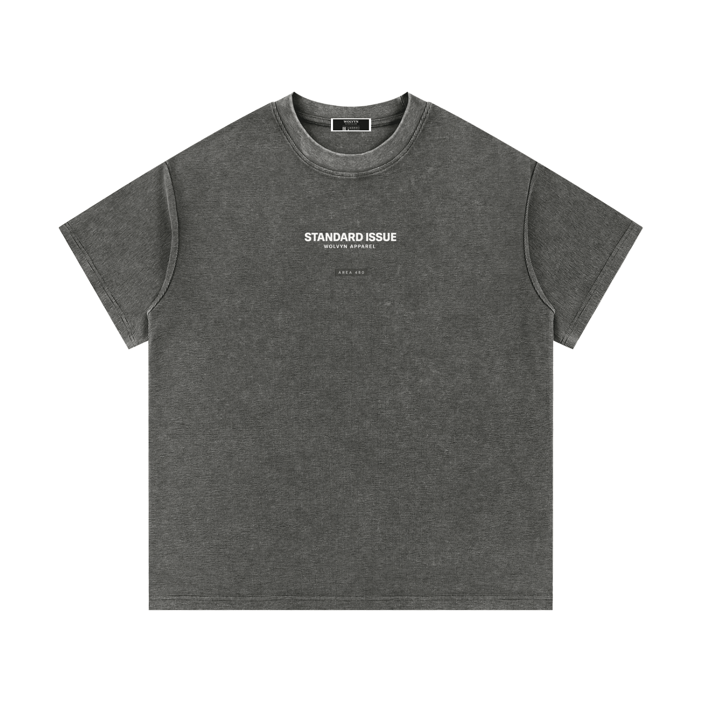 Wolvyn Apparel Mineral Wash Waffle Knit T-Shirt - Wolvyn Apparel