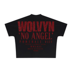 Wolvyn Apparel ‘No Angel’ Unisex Batwing Sleeve T-shirt - Wolvyn Apparel