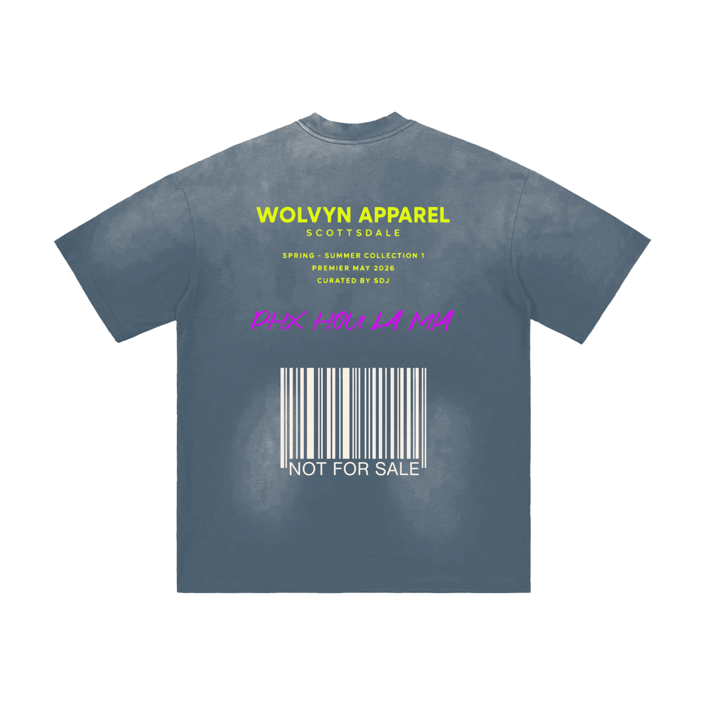 Wolvyn Apparel "Phoenix Nights" Hand - Frayed Sunfade T-Shirt - Wolvyn Apparel