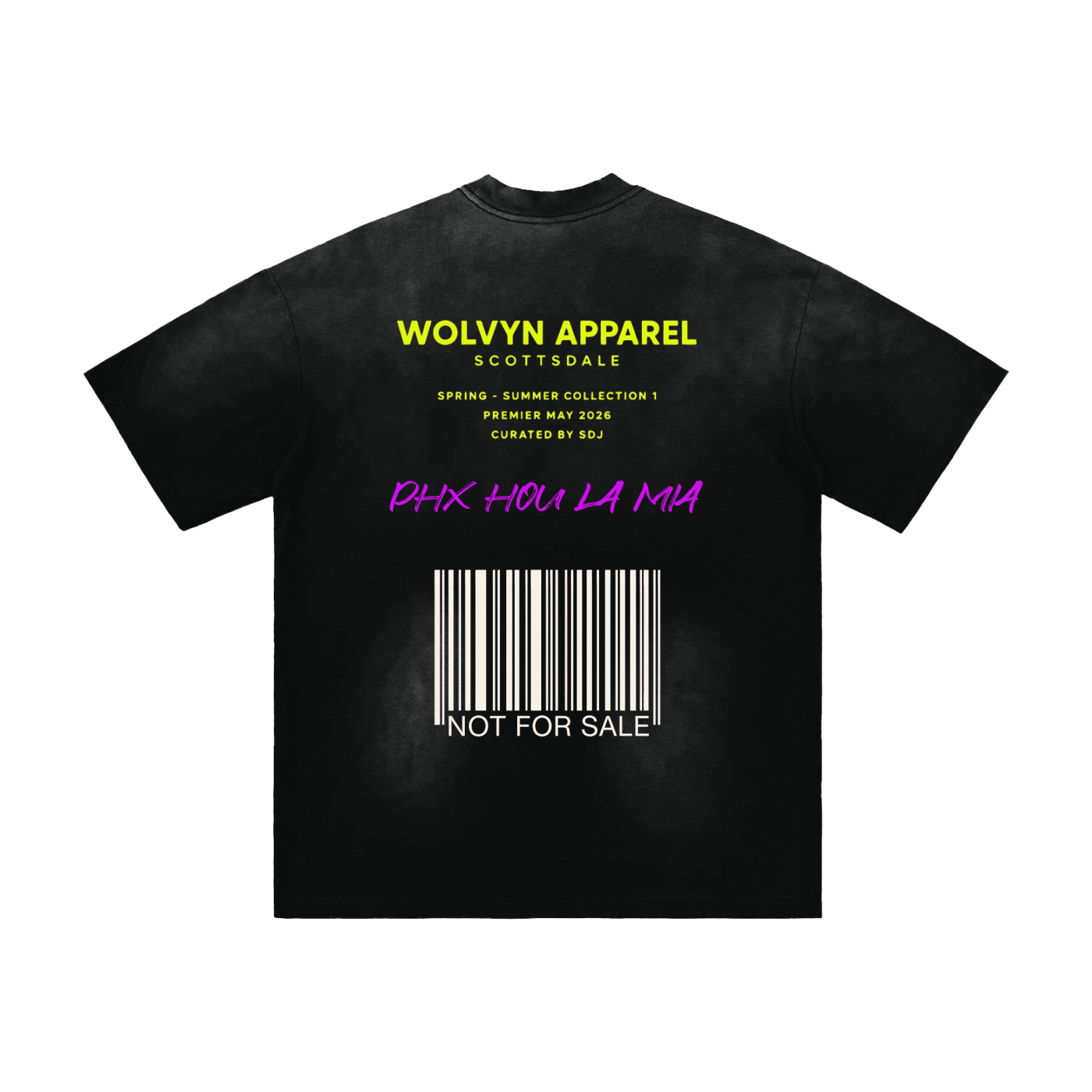 Wolvyn Apparel "Phoenix Nights" Hand - Frayed Sunfade T-Shirt - Wolvyn Apparel